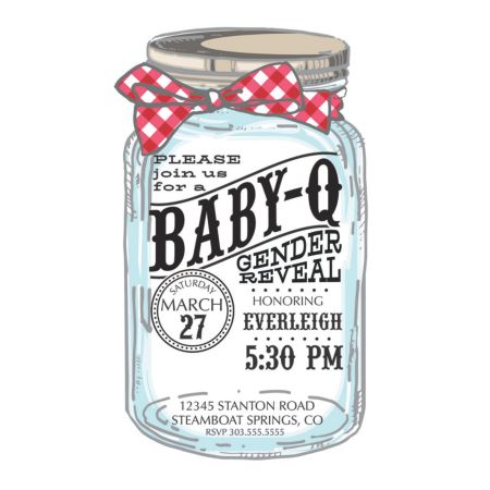 BBQ BabyGender Reveal Invitations